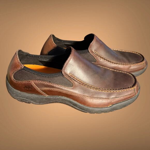 MEN\'S 9 TIMBERLAND EARTHKEEPERS MT. KISCO Brown Leather Slip On Casual Loafers main image 9